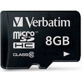 Verbatim microSDHC Minneskort & USB-minnen Verbatim MicroSDHC Class 10 8GB