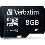 Verbatim microSDHC Minneskort & USB-minnen Verbatim MicroSDHC Class4 8GB