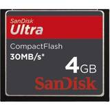 4 GB - Compact Flash Minneskort SanDisk Ultra Compact Flash 30MB/s 4GB