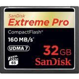 32 GB - Compact Flash Minneskort SanDisk Extreme Pro Compact Flash 160/150MB/s 32GB