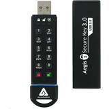 120 GB Minneskort & USB-minnen Apricorn Aegis Secure Key 120GB USB 3.0