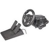PlayStation 2 - Svarta Spelkontroller Tracer Drifter Steering Wheel with Pedal - Black