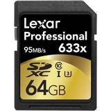 Lexar Media SDXC Minneskort & USB-minnen Lexar Media SDXC Professional UHS-I U3 95MB/s 64GB (633x)