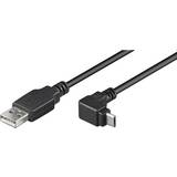 En kontakt - USB-kabel Kablar Goobay USB 2.0 kabel A hane - vinklad Micro B hane, 1.8 meter 1.8m