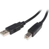 Skärmad - USB A-USB B - USB-kabel Kablar StarTech USB A - USB B 2.0 3m