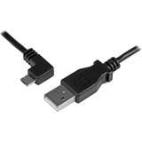 En kontakt - Skärmad - USB-kabel Kablar StarTech USB A - USB Micro-B 5-pin (angled) 2.0 2m