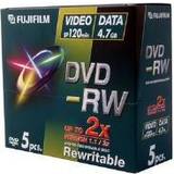 Fujifilm Optisk lagring Fujifilm DVD-RW 4.7GB 2x Jewelcase 5-Pack
