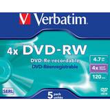 Verbatim Optisk lagring Verbatim DVD-RW 4.7GB 4x Jewelcase 5-Pack