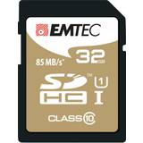 Emtec Minneskort Emtec Gold+ SDHC Class 10 UHS-I U1 85/20MB/s 32GB