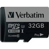 Verbatim microSDHC Minneskort & USB-minnen Verbatim microSDHC Pro UHS-I U3 32GB