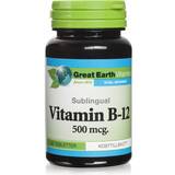 Great Earth B-vitaminer Vitaminer & Mineraler Great Earth Vitamin B-12 Sublingual 60 st