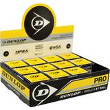 Två gula prickar Squashbollar Dunlop Pro XX 12-pack