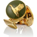 Skultuna The Hunter Flying Duck Cufflinks - Gold/Green