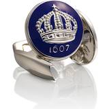 Smycken Skultuna Crown Manschettknappar Silver - Royal Blue