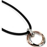 Astrid & Agnes Carro Short Necklace - Silver/Black/Rose Gold/Transparent