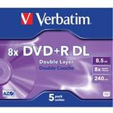 DVD Optisk lagring Verbatim DVD+R 8.5GB 8x Jewelcase 5-Pack