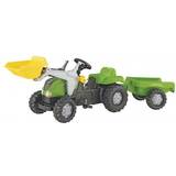 Rolly Toys Spadar Leksaker Rolly Toys Rolly Kid Tractor With Frontloader & Trailer Green