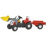 Rolly Toys Rolly Kid Steyr Tractor With Roll Bar & Frontloader & Trailer
