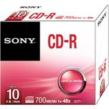 Sony CD Optisk lagring Sony CD-R 700MB 48x Slimcase 10-Pack