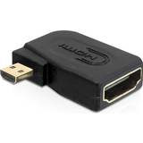 DeLock Kablar DeLock HDMI - Micro HDMI High Speed with Ethernet (angled) Adapter F-M
