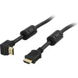 Kablar Deltaco HDMI - HDMI High Speed with Ethernet (angled) 1.5m