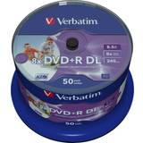 Verbatim DVD+R 8.5GB 8x Spindle 50-Pack Wide Inkjet