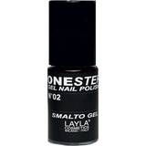 Layla Cosmetics One Step Gel Nail Polish #02 100% Black 5ml