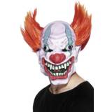 Clowner Maskerad Heltäckande masker Smiffys Clownmask, vit röd blå