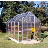 Växthus 5 kvm Halls Greenhouses Popular 86 5m² 4mm Aluminium Polycarbonate