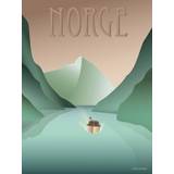 Vissevasse Norway Fjords Poster 15x21cm