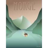 Vissevasse Norway Fjords Poster 30x40cm