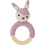 Sebra Crochet Rattle Rabbit on Ring