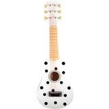 Magni Leksaksgitarrer Magni White Guitar with Dots & 6 Strings Music 2431