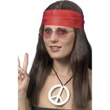Hippies Maskerad Långa peruker Smiffys Hippie Kvinna Tillbehörskit