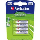 Verbatim AAA (LR03) Batterier & Laddbart Verbatim AAA Premium Rechargeable 4-pack