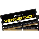 32 GB - SO-DIMM DDR4 - Svarta RAM minnen Corsair Vengeance Black SO-DIMM DDR4 2666MHz 2x16GB (CMSX32GX4M2A2666C18)