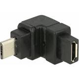 DeLock 2.0 - Kabeladaptrar Kablar DeLock USB Micro-B-USB Micro-B 2.0 M-F Adapter