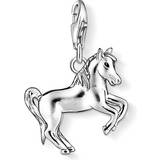 Svarta Berlocker & Hängen Thomas Sabo Charm Club Jumping Horse Charm Pendant - Silver/Black