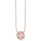 Kvarts Halsband Thomas Sabo Glam & Soul Light Of Luna Pendant Necklace - Rose Gold/White/Pink