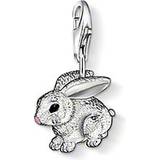 Thomas Sabo Charm Club Rabbit Pendant - Silver/Pink/Black