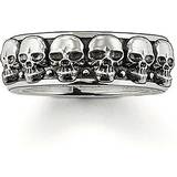 Ringar Thomas Sabo Skull Ring - Silver/Black