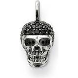Smycken Thomas Sabo Rebel At Heart Skull Pendant - Silver/Black