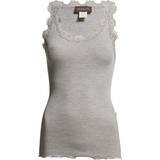 Rosemunde Dam T-shirts & Linnen Rosemunde Iconic Silk Top - Light Grey Melange
