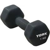 York Fitness Vikter York Fitness Neoprene Hex Dumbbell 1kg