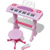 vidaXL Kids' Playroom Toy Keyboard with Stool/Microphone 37-key