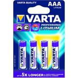 Batterier - Engångsbatterier Batterier & Laddbart Varta AAA Professional Lithium 4-pack