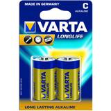 Varta C (LR14) Batterier & Laddbart Varta Longlife C 2-pack