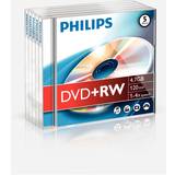 Philips DVD Optisk lagring Philips DVD+RW 4.7GB 4x Jewelcase 5-Pack