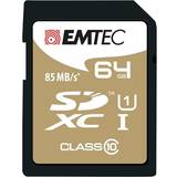 Emtec UHS-I Minneskort Emtec Elite Gold SDXC Class 10 UHS-I U1 85/20MB/s 64GB