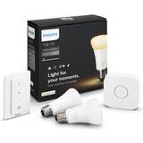 Philips Hue White Atmosphere LED Lamp 9.5W E27 2 Pack Starter Kit